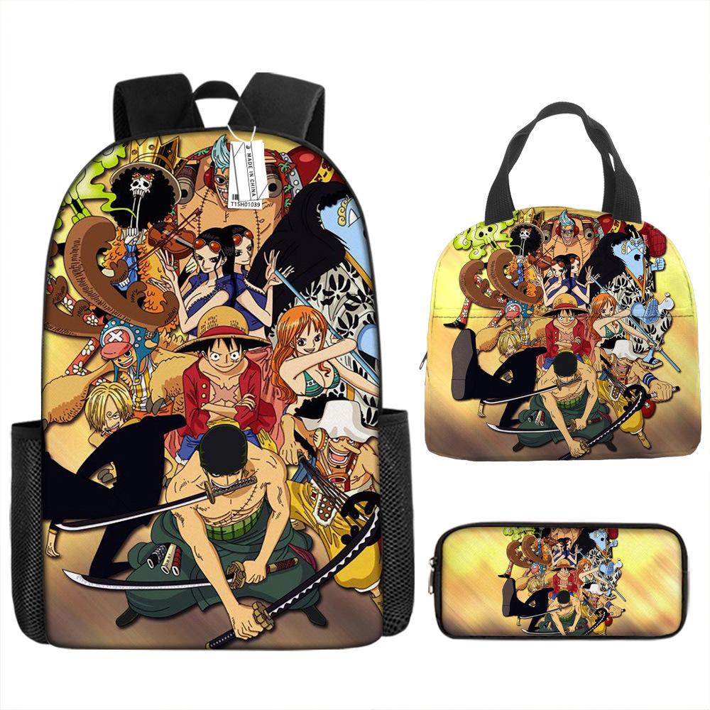 

ONE PIECE one piece шкільний рюкзак Рюкзак Луффі Учні початкової та середньої школи Рюкзак великої місткості Дитяча сумка для обіду as the picture