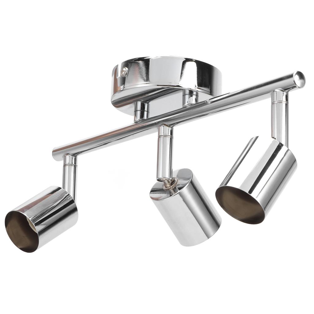 3 LED Track Light Base Adjustable Flexibly Rotatable 3 Way Ceiling Spotlight Base for Bedroom Dining Living Room Mall