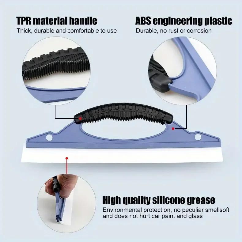 Silicone Car Wiper - Water Window Wash Cleaner Squeegee Drying Tool for Auto Cleaning