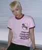 Eontaiteulseoul Unicorn Typo Ringer Crop Short Sleeve Pink