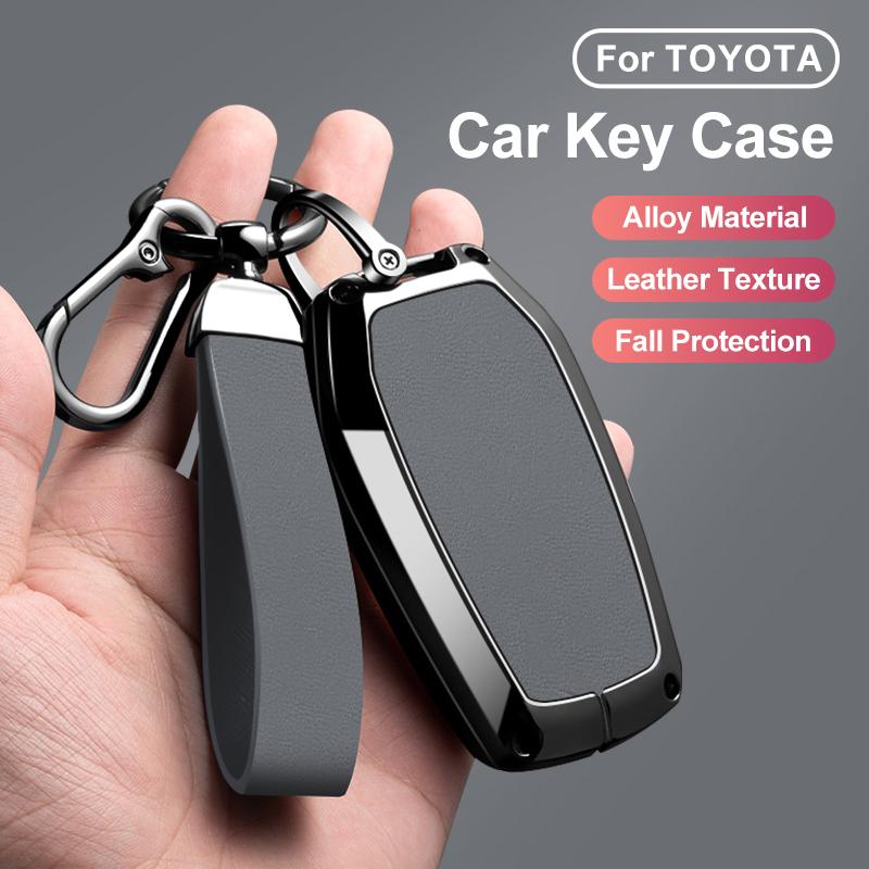 Zinc Alloy Car Key Case Cover For Toyota CHR Hilux Fortuner Land Cruiser 200 Camry Corolla Crown RAV4 Highland Accessories
