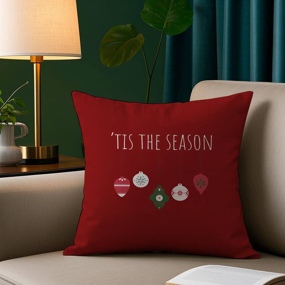 

Christmas Santa Snowman Pillow Case Plush Fabric Soft Pillowcase Double Sided Print Sofa Cushion Cover Throw 12x12Inch