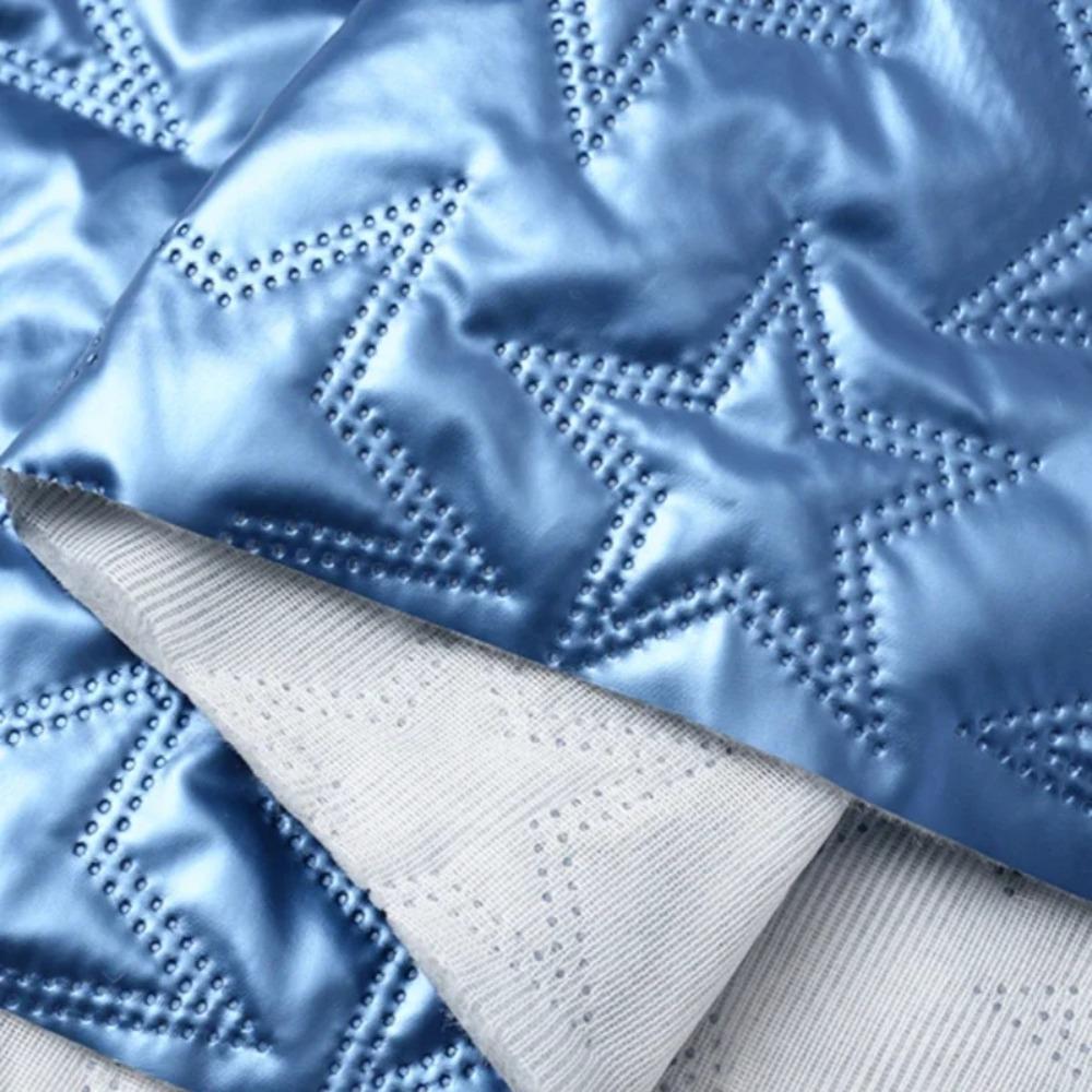 PU Polyester Fabric Waterproof Embossed with Five-pointed Stars Artificial Leather Fabric DIY Sewing Luggage,Clothing,Packaging
