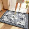 Vintage Bohemian Entryway Doormat Floral Pattern Soft Non-Slip Rug Ethnic Style Home Decor Entrance Carpet for Hallway Kitchen