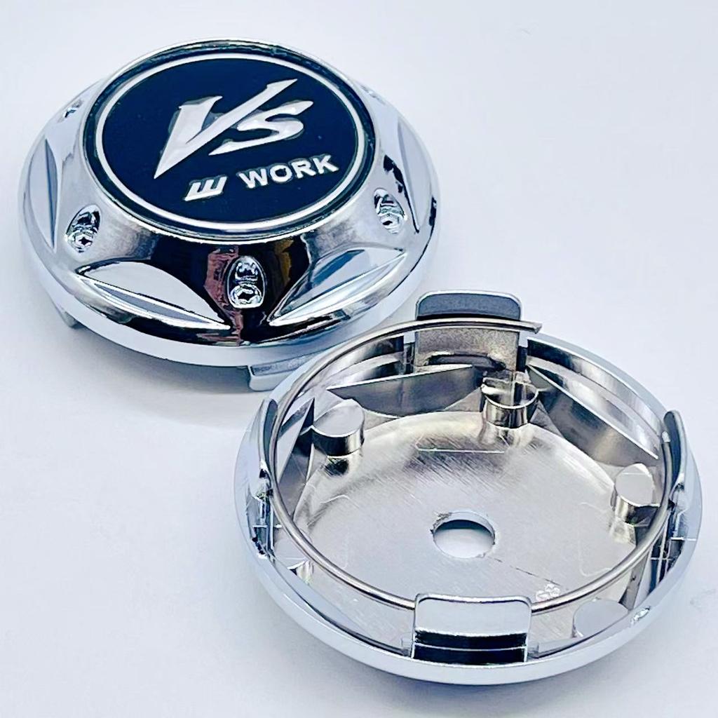 4 buc 3D 68mm Pentru emblemă mașină Capac central butuc roată 45mm VS W insigne de lucru capace autocolante Decaluri Accesorii de styling