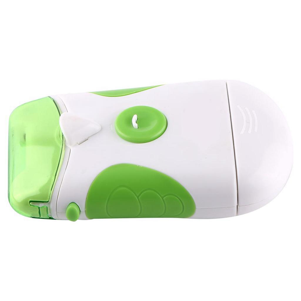 Electric Nail Clipper, 2 in 1 Safe Nail Clipper with Light, Quick   Care Nail File, Easy Cleaning, White and Green Mix, 10 x 6 x 2 cm, Battery