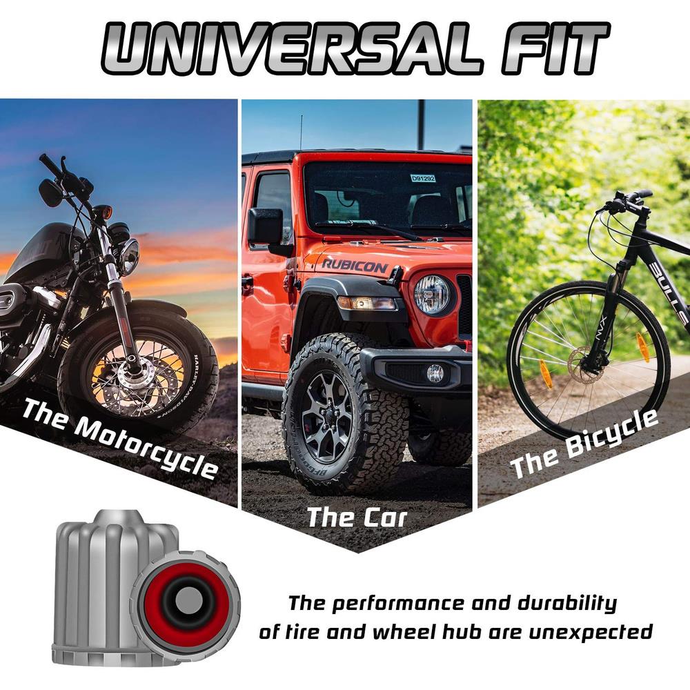 TPMS Tire Valve Caps with Rubber Seal Plastic Valve Dust Caps Covers for Car Motorbike Trucks Bike Bicycle Tyre Accessories Stem Caps1