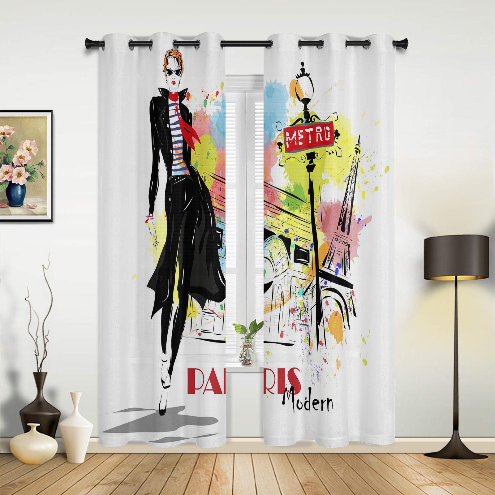 Современные оконные шторы для гостиной — фото 3