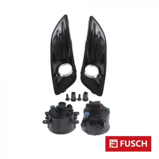 Front Bumper Fog Light Lamp With Cover Left Right Set For 14-19 Ford Fiesta