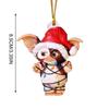 Christmas Hanging Shatterproof Xmas Tree Ornaments Fairy Light Santa Hat Hanging Christmas Figurine Ornament Decor for Holiday Wedding Party Decor