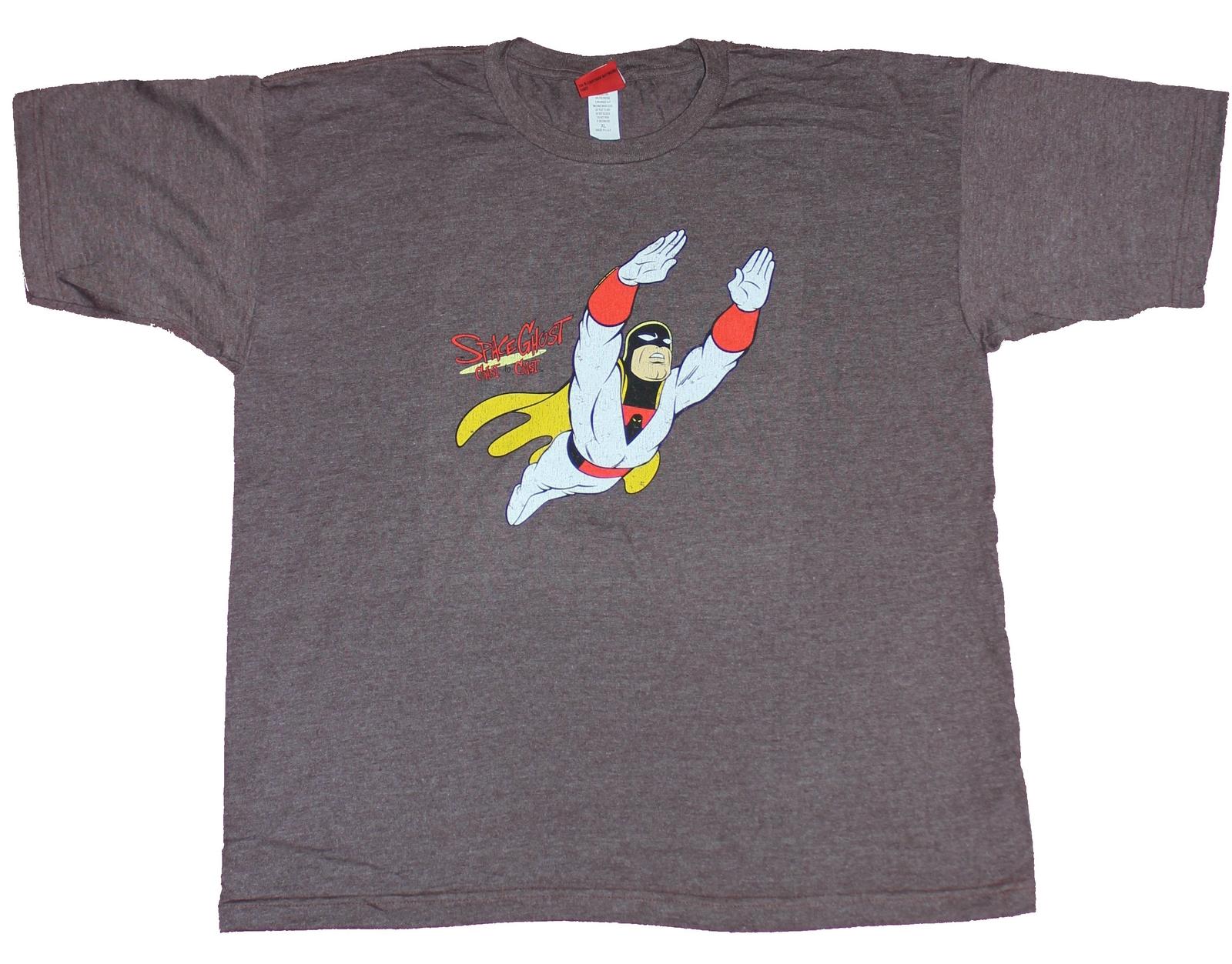 Space Ghost Coast to Coast Mens T-Shirt - Distressed Flying Ghost Image XXXXL