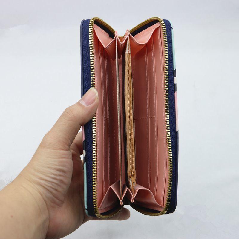 Wallet Anime Nezuko Agatsuma Zipper PU Wallet Print Coin Purse Cartoon Personality ID Card Holder Long Wallet Gifts
