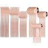36Pcs Black Gold Cutlery Set Knife Fork Spoon Dinnerware Stainless Steel Dessert Spoon Tableware Flatware Kitchen Silverware