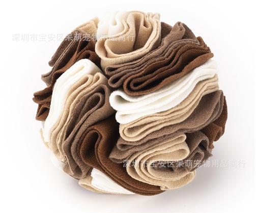 Balle d'odorat pour chien Jouets Puzzle Augmenter le QI Distributeur Lent Pliable Jouet Nez pour Chien Jeux d'Éducation pour Animaux Jouet d'Intelligence 10cm