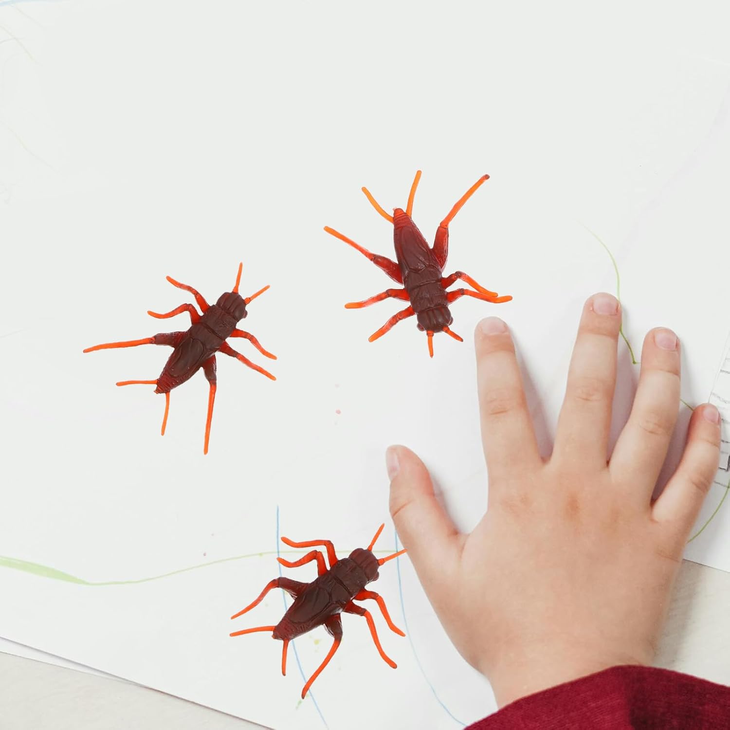 

50 Pieces Plastic Cricket Prank Props Fake Plastic Realistic Trick Toys Fake Cricket Prank Trick Toys