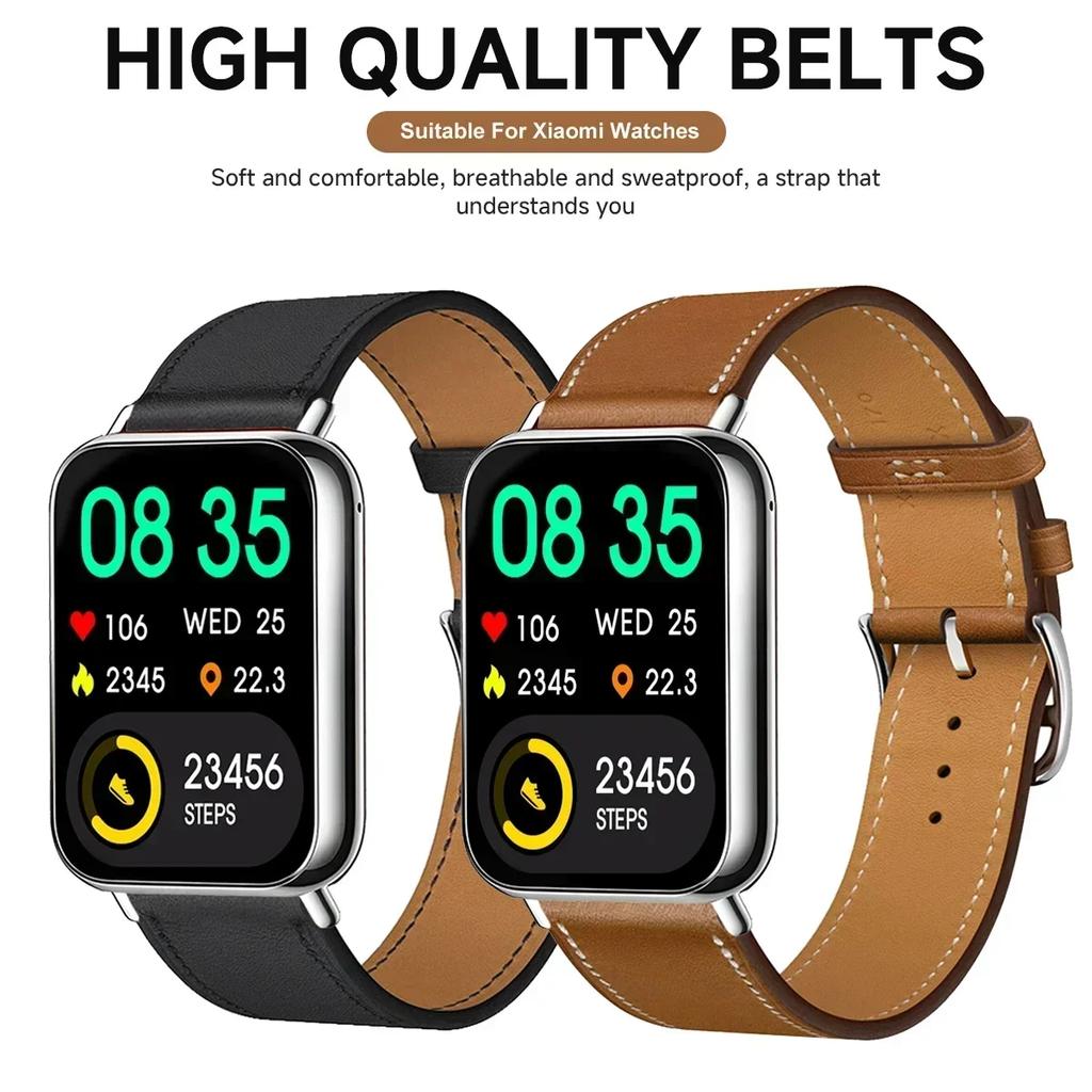 Leather Loop Strap for Redmi Watch 5 Watch 4 Band for Xiaomi Mi 9 Pro Active Wristband Bracelet Mi Band 8 Pro Correa Accessories