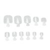 550pcs False Toenail Tips Full Cover Clear Artificial Ultrathin Multi Size Breathable Toe Nail Tips with Storage Box