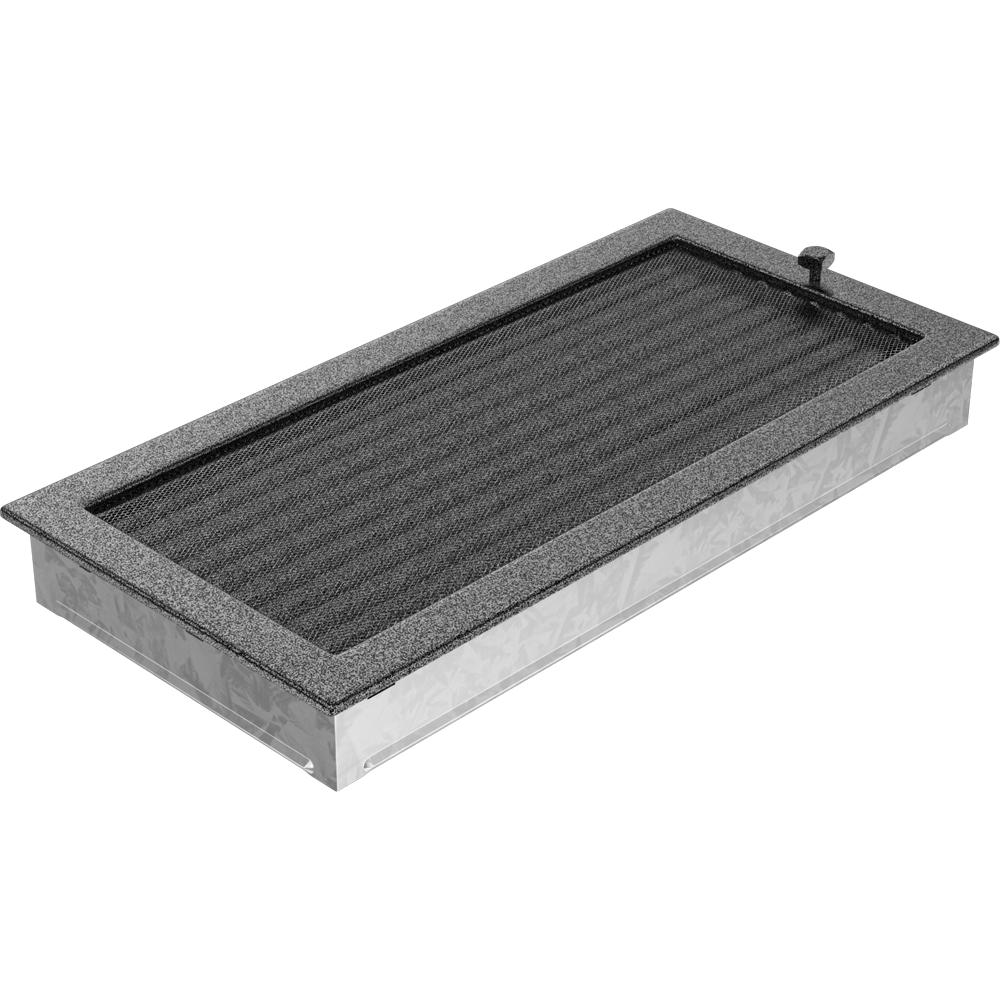Vent Cover 22x45 black and silver with blinds