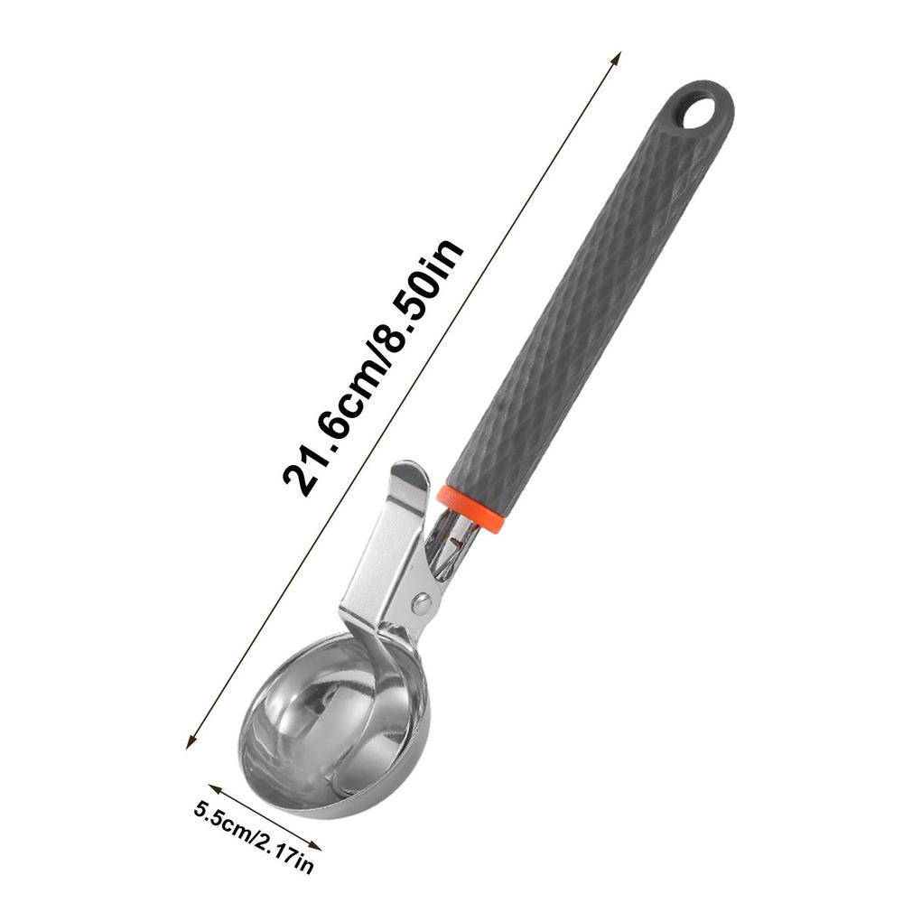 Premium Ice Cream Scoop With Trigger Ice Cream Scooper Stainless Steel, Heavy Duty Metal Icecream Scoop Spoon Kitchen Gadget