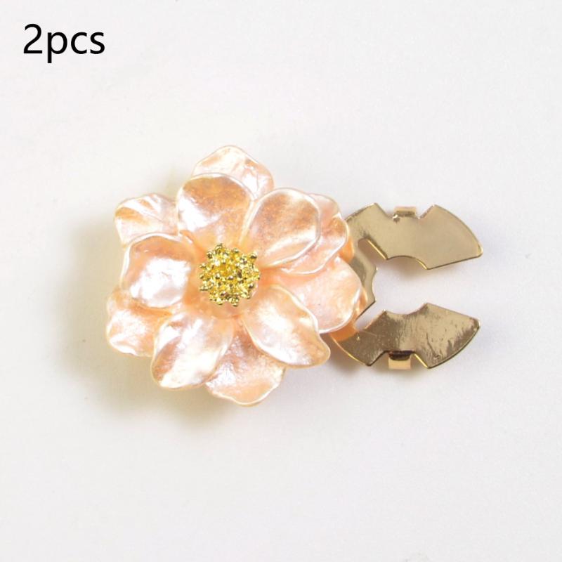 2 Piezas Cubiertas de Botones de Flor Gemelos Clips para Cuello de Camisa Accesorios de Joyería Decorativos Para Hombres Mujeres