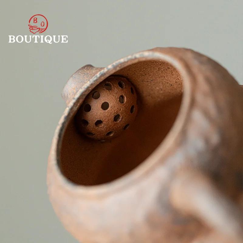 Old Rock Mud Handmade Teapot Tea Pot Puer Tea Kettle Chinese Yixing Tea Pots Ceramics Tea Maker 100ml Tea Tool Yunnan Pu'er Tea