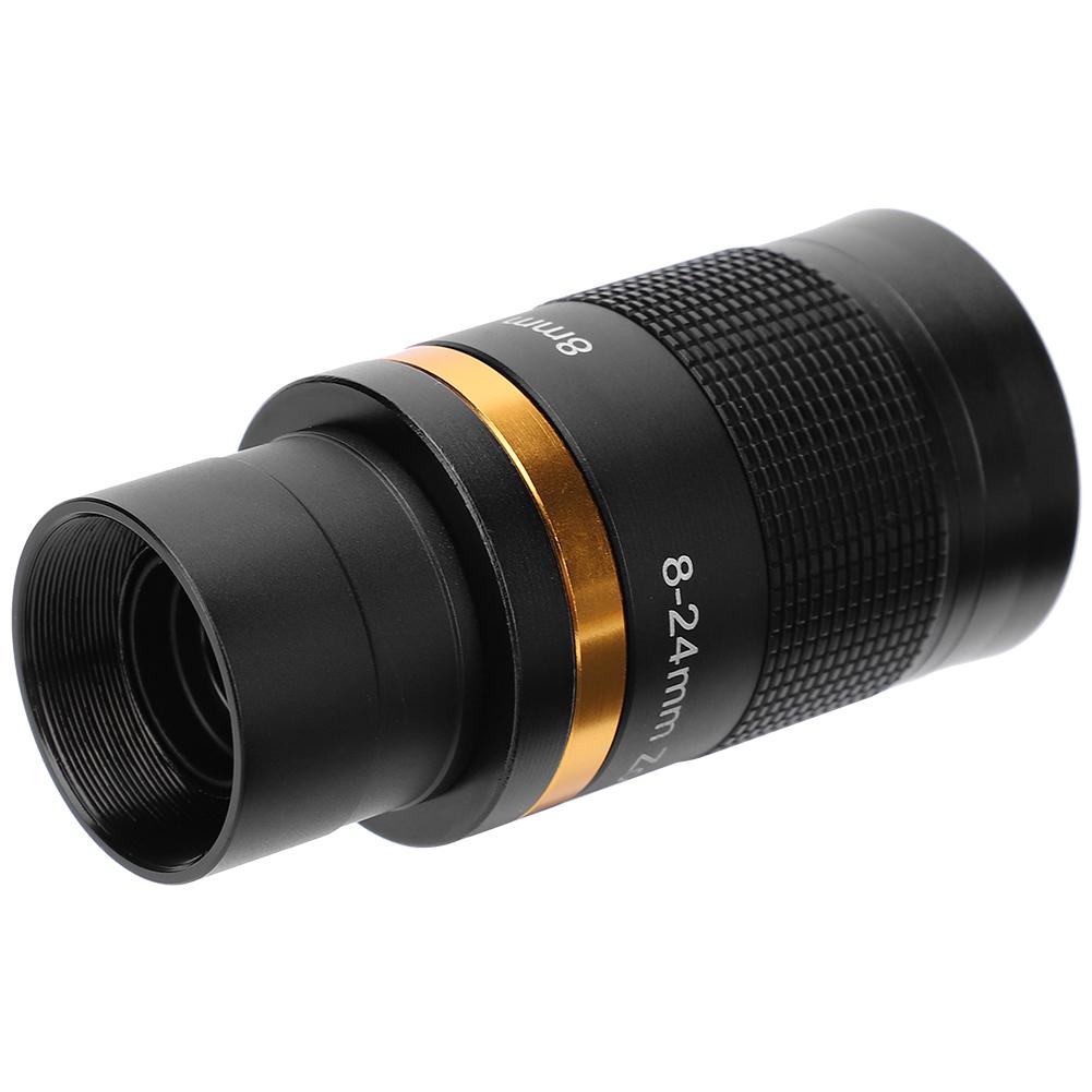 Astronomical Telescope 8‑24mm Continuous Zoom Eyepiece Observation 1.25inch 31.7mm Black