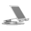 Foldable Phone Stand 360 Degree Rotation Adjustable Height Aluminum Desk Stand with Stable Base for Laptops Under