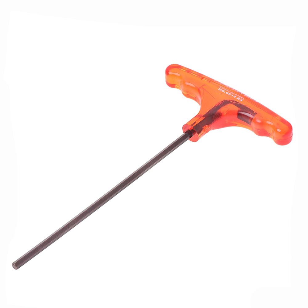 Mini T-Shape Hex Hexagon Allen Key Set Wrench S2 Alloy Steel Rod PP Handle Hand Tool (Bronze,HEX KEY&4 mm)