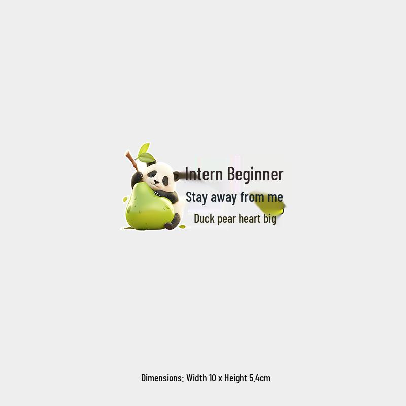 Overwhelmed Pear Mountain Reflective Rear Windshield Sticker: Intern Newbie Stay Away From Me