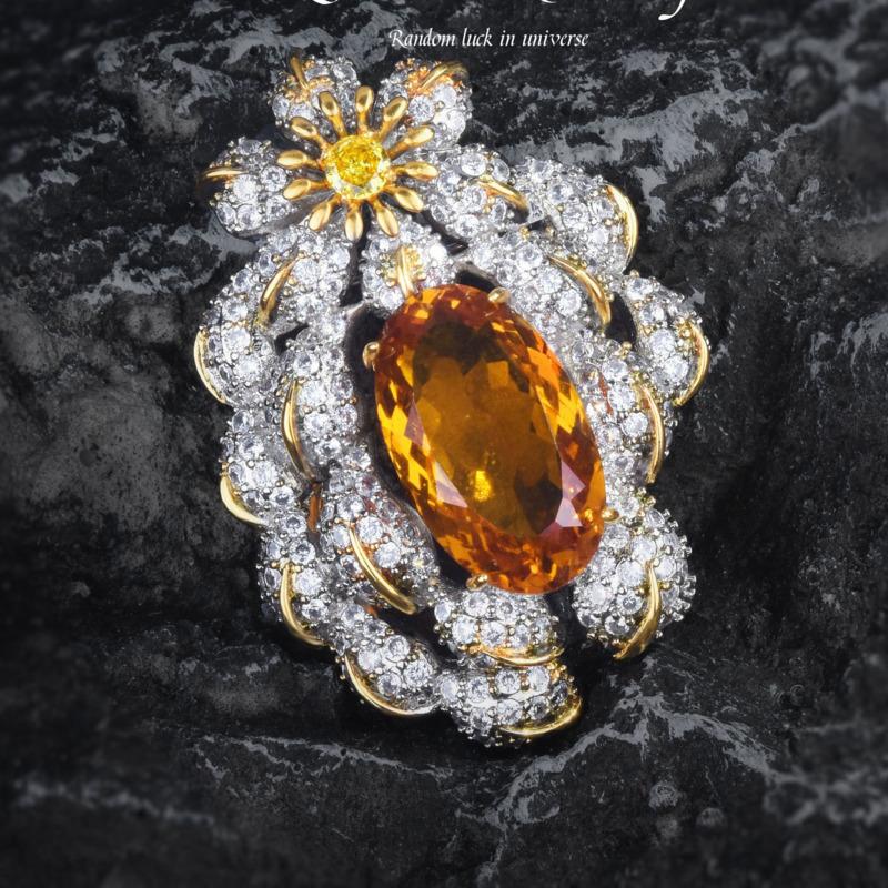 

BELLA BOX Итальянская большая брошь-подвеска цвета голубиной крови, двойное назначение, ожерелье цвета сокровища «морское синее», цвет «бабушкино-зеленое бриллиантовое сокровище» No.2 шампанского