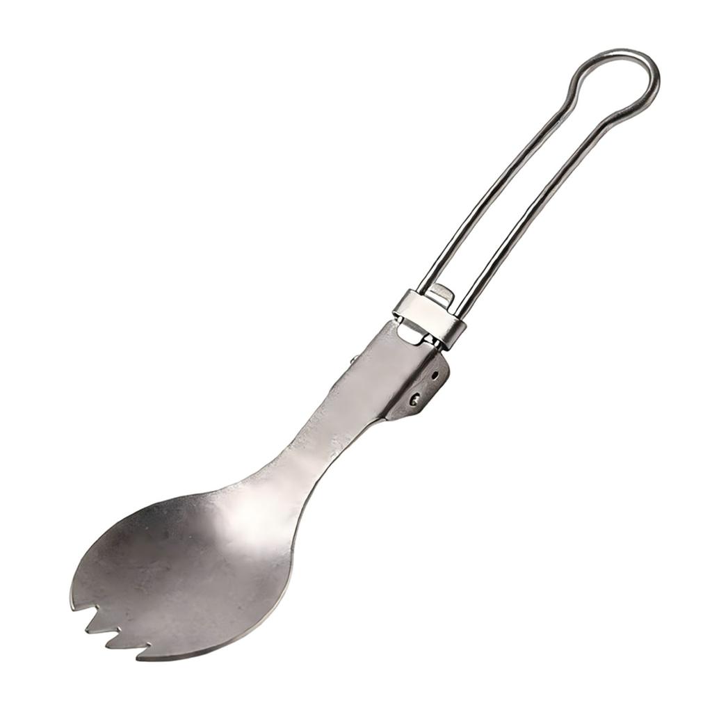 Titanium Foldable Cutlery Ultralight Portable Titanium Tableware High Temperature Resistant for Camping Hiking Picnic Travel