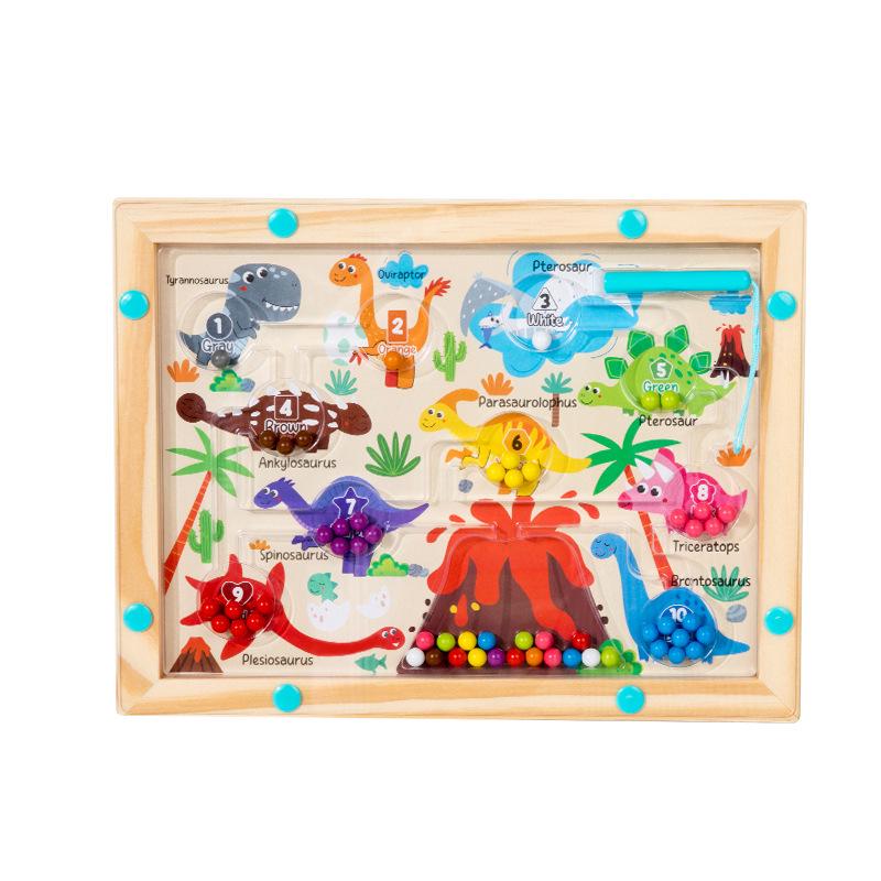 Cross-Border Montessori Children's Magnetic Bead Maze Board: Educational Color Sorting and Counting Toy