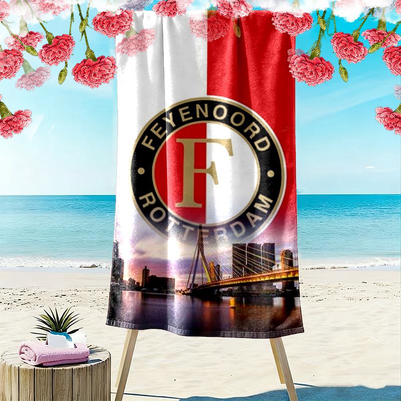 Feyenoord Print Strandtuch, Großes Weiches Schnelltrocknendes Handtuch für Strand Camping Schwimmen