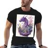 Witchy Pastel Goth Fantasy Dragon Tshirt All Match Basic Short Sleeve Top