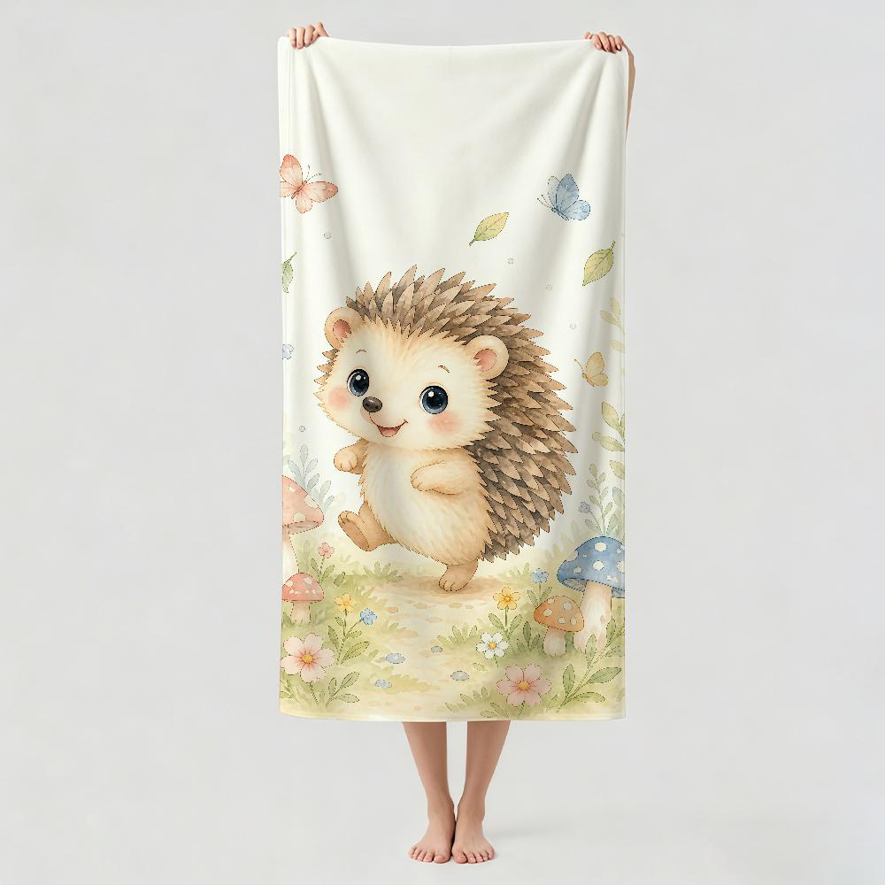 Fashion print Hedgehog Towel Drying Bath Towel Applicable To Light Swimming Camping Yoga Beach Out