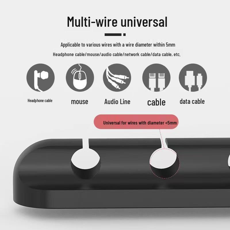 Mobile Phone Cable Organizer - Self-Adhesive Charger Holder & Desktop Management Hub