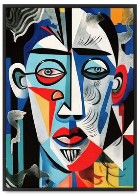 Plakat Porträt Kubismus Gesicht Picasso