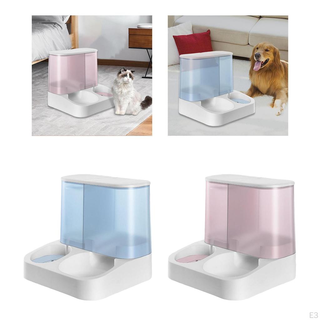 Automatischer Futterspender 2 in 1 Haustierspender Abnehmbarer Futter- und Wasserspender