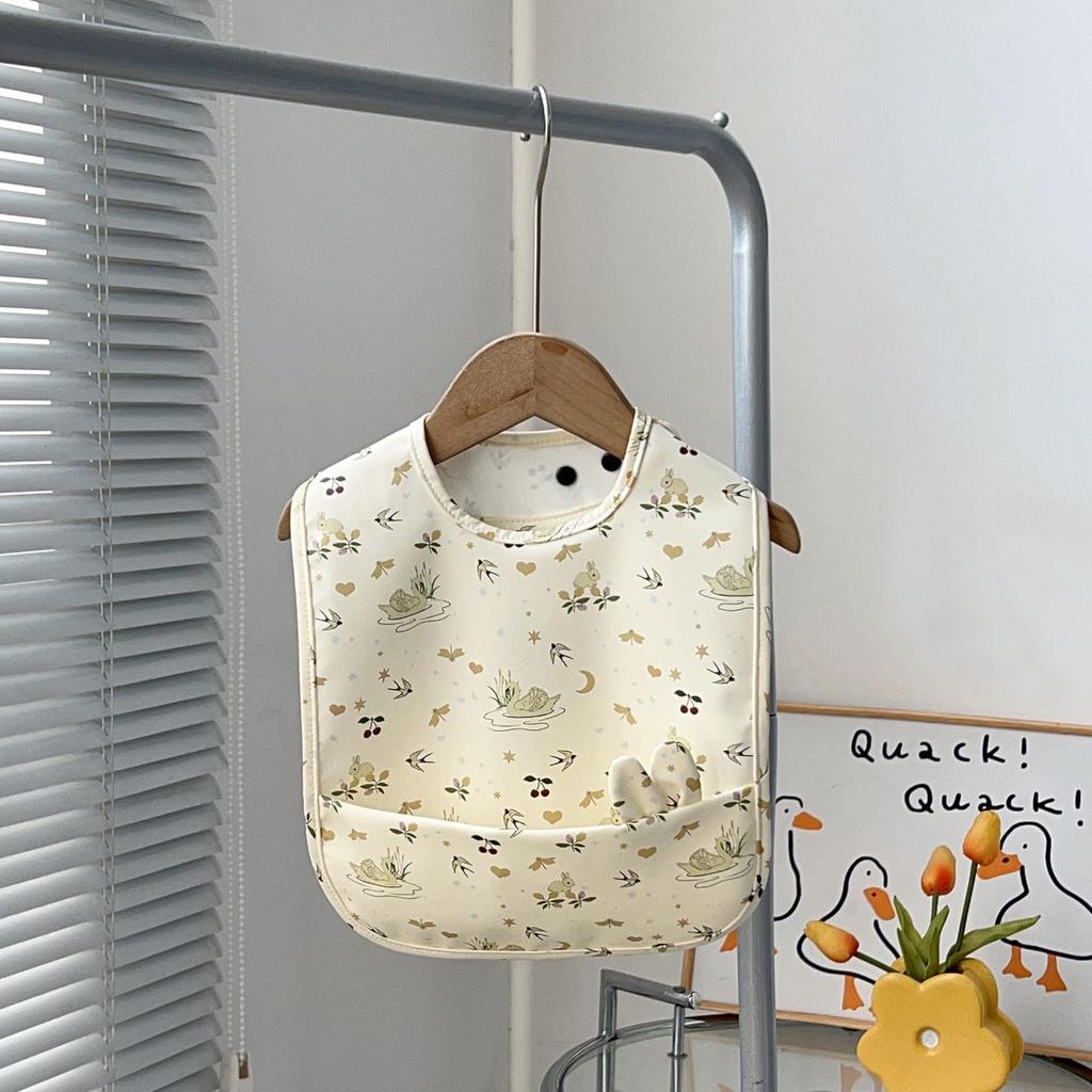 Wodoodporne śliniaki dla niemowląt klasy A - PU odporne na plamy z dużą kieszenią dla chłopców i dziewczynek