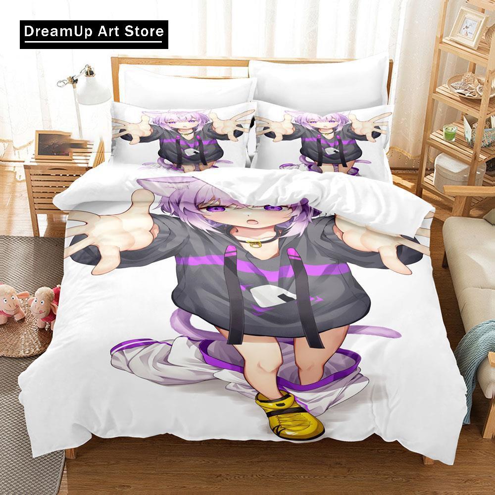 

3D Печать Аниме Некомата Окаю Постельное Белье Мальчики Девочки Полуторный Двуспальный Размер Пододеяльник Наволочка Кровать Дети Взрослые Мода Домашний Текстиль EU Single 90x200cm