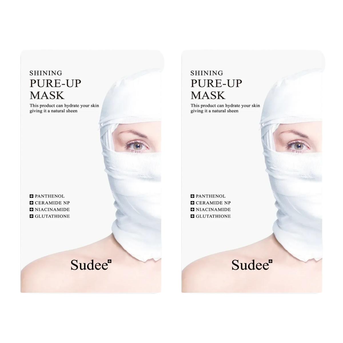 Sudee Shining Pure-Up Mask - Intensive Brightening & Hydrating Overnight Sleeping Pack - (4ml x 10ea) x 2pcs
