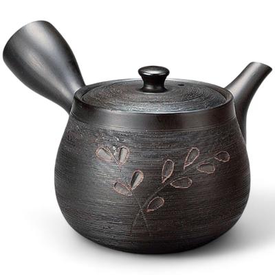 J-kitchens Showa-era Nostalgia Pot, Tokoname Ware Ceramesh Teapot with Strainer, 490cc, Made In Japan