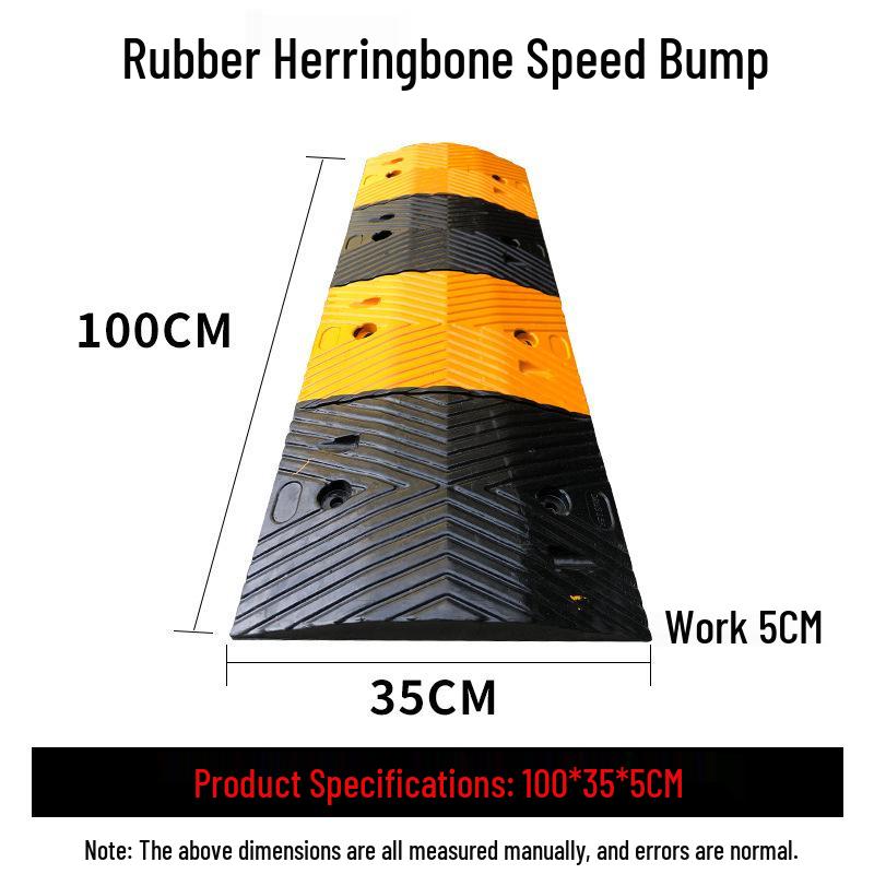High Load Capacity Rubber Speed Bump for Car & Road Safety