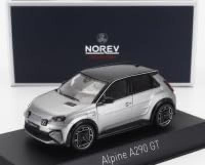 Norev Alpine A290 GT 2025 Matt Tornado Finish Modell 1/43 Grau/Schwarz
