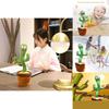 Colorful Light-up Dancing Cactus Stuffed Plant Toy With 120 Songs And Plush Material