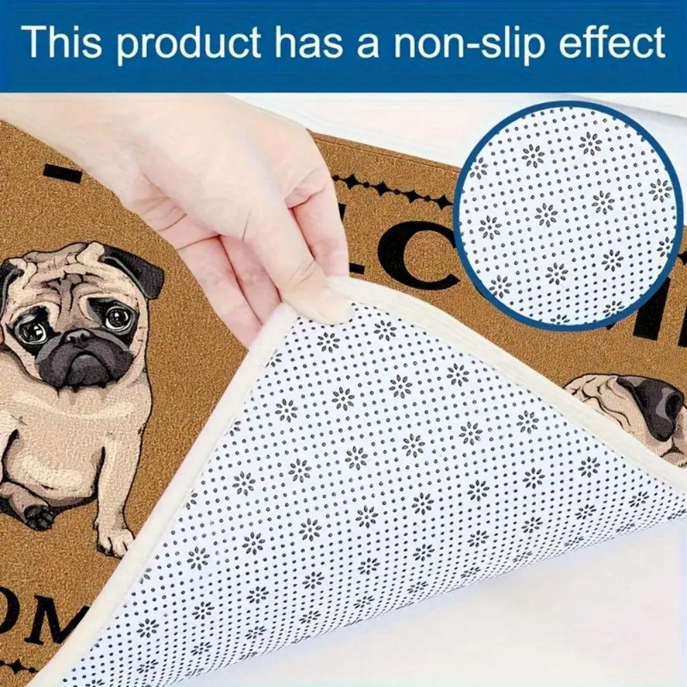 VIKAMA Cute Pomeranian Dog Mat - Soft and Slip-resistant Floor Mat for Bedroom, Kitchen Entrance, Carpet for Home Decoration