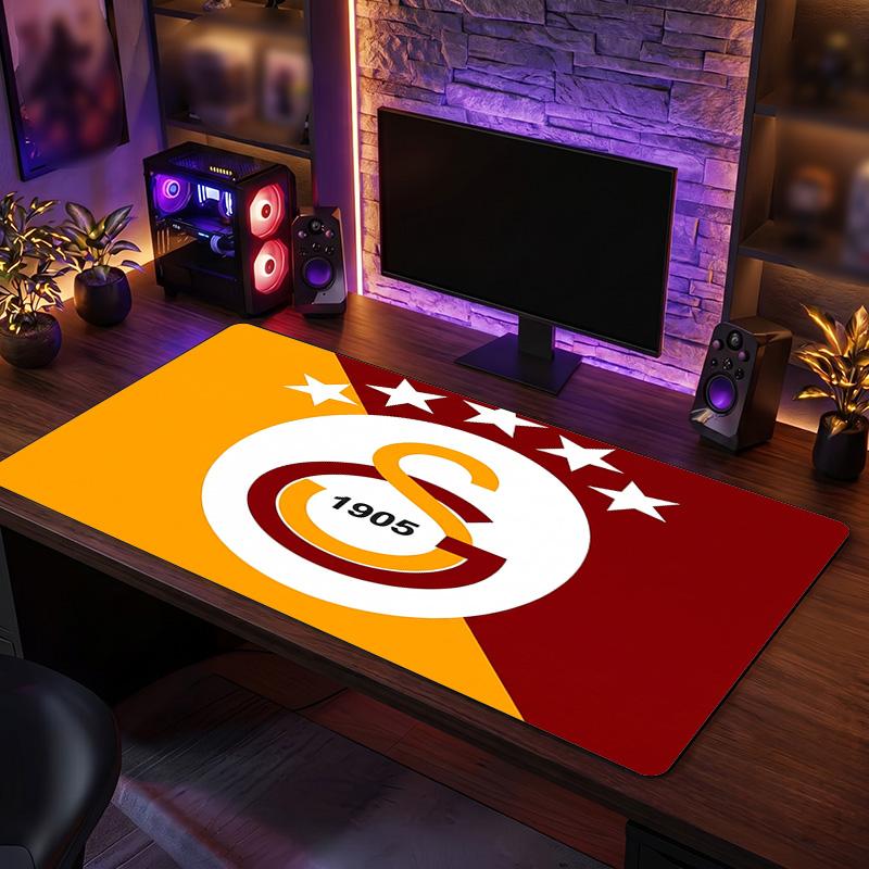 Tappetino per Mouse con Motivo a Tema Galatasaray FC, Tappetino da Scrivania XXL per Gaming con Logo Calcistico, Tappetino Antiscivolo per Mouse del Computer
