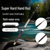 Medium-Long Retractable Fishing Rod - 60cm, 19-Section, Ultra-Light, Ultra-Hard Carbon Fiber, Portable Stream Hand Rod