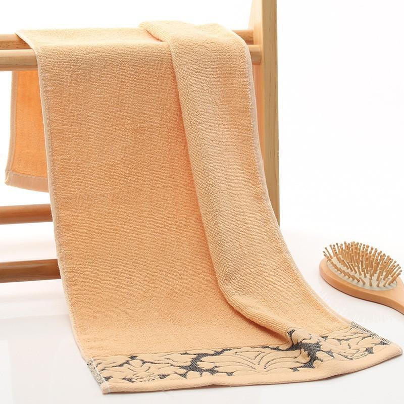 Absorbent Thickened Pure Cotton Bath Towel with Embroidered Souvenir Design