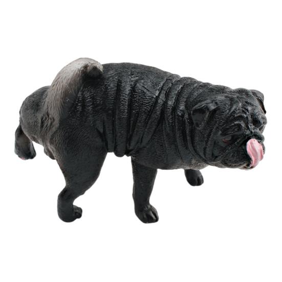 Simulated Dog Model PVC Sleeping Pooping Pug Shiba Figurine Statue Sculpture Home Office Desktop Decoration Ornament Kids Educational Animal Toy